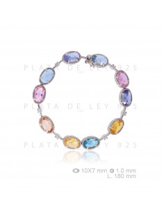 PULSERA PLATA ZIRC.