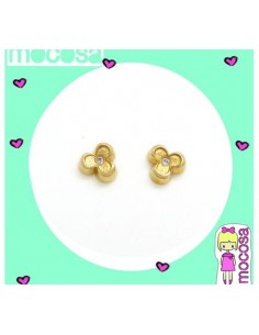 PENDIENTES MOCOSA TREBOL 18K
