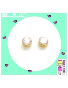 PENDIENTES MOCOSA ZIRC.3MM 18K