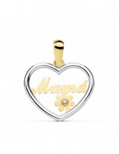 COLGANTE MAMA CORAZ.BIC.18K