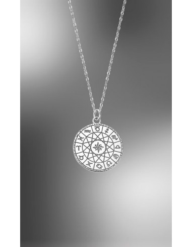 LOTUS SILVER COLLAR MUJER RUEDA ZODIACAL