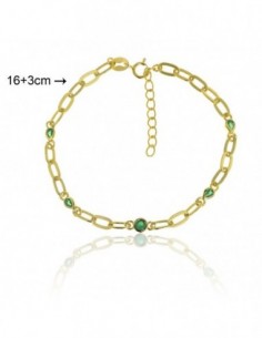 PULSERA PIEDRAS PLATA RODIO