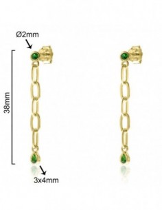 PENDIENTES LARGOS PIEDRAS...