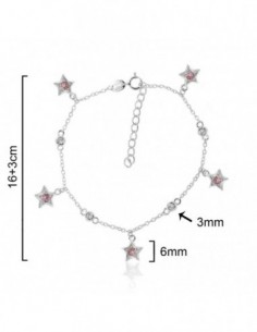 PULSERA COLG.ESTRELLA PLATA...