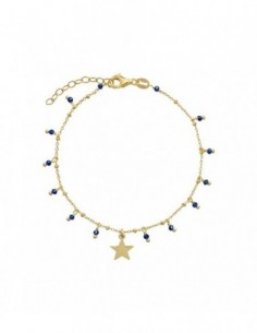 PULSERA PIED.AZUL.COLG...