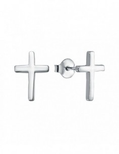 PENDIENTES CRUZ LISA PLATA