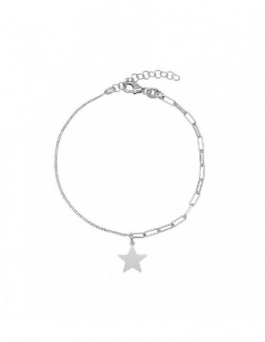 PULSERA BARB.RECT.ESTRELLA PLATA