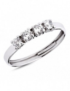 SORTIJA O/B 4PIED.COLOR 18K