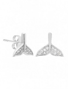 PENDIENTES COLA BALLENA PLATA