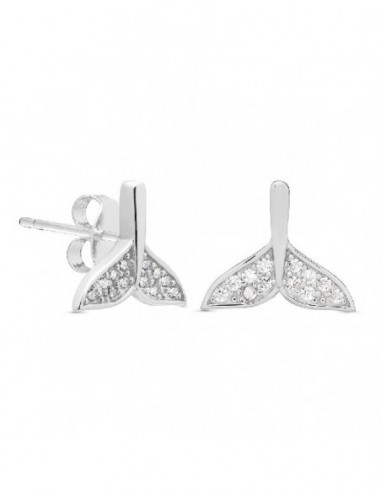 PENDIENTES COLA BALLENA PLATA
