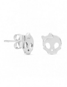 PENDIENTES CALAVERA LAZO PLATA