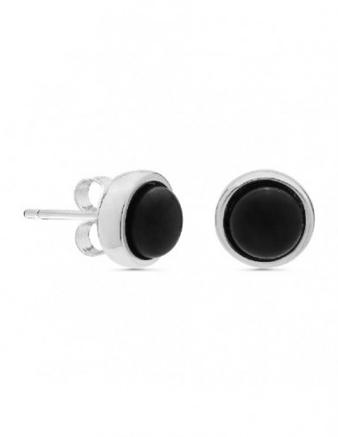 PENDIENTES RED.ONIX PLATA