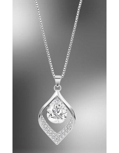 LOTUS SILVER COLLAR MUJER CIRC.BL