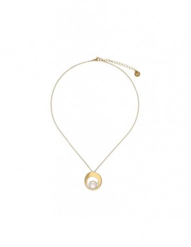 COLLAR MAJORICA ACERO DORAD
