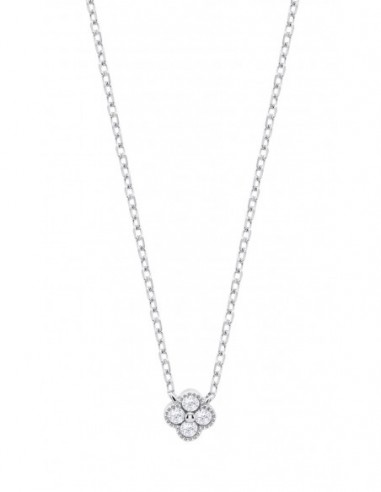 LOTUS SILVER COLLAR MUJER TREBOL