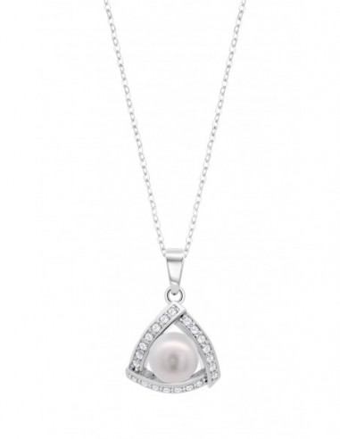 LOTUS SILVER COLLAR MUJER PERLA