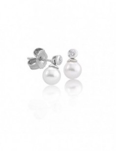 PENDIENTES MAJORICA PLATA